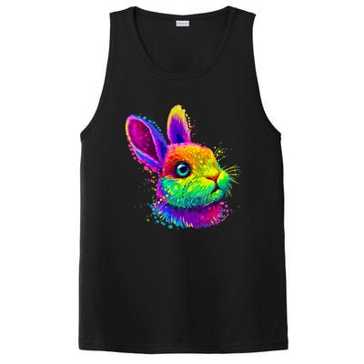 Cute Bunny Rabbit Face Colorful Easter Day Gift PosiCharge Competitor Tank