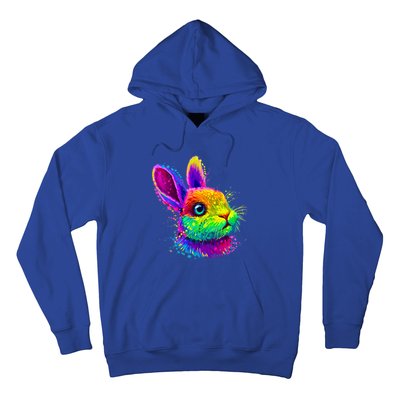 Cute Bunny Rabbit Face Colorful Easter Day Gift Hoodie