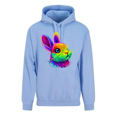 Cute Bunny Rabbit Face Colorful Easter Day Gift Unisex Surf Hoodie