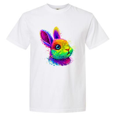 Cute Bunny Rabbit Face Colorful Easter Day Gift Garment-Dyed Heavyweight T-Shirt