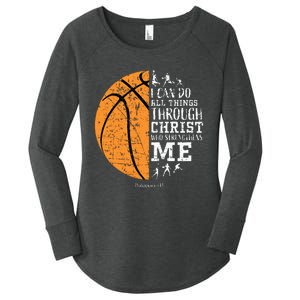 Christian Basketball Religious Gifts Women's Perfect Tri Tunic Long Sleeve Shirt