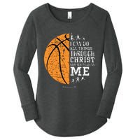 Christian Basketball Religious Gifts Women's Perfect Tri Tunic Long Sleeve Shirt