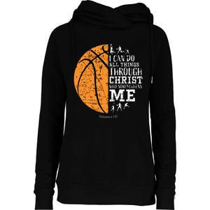 Christian Basketball Religious Gifts Womens Funnel Neck Pullover Hood