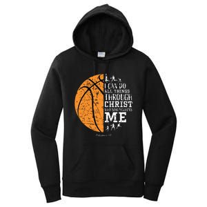 Christian Basketball Religious Gifts Women's Pullover Hoodie