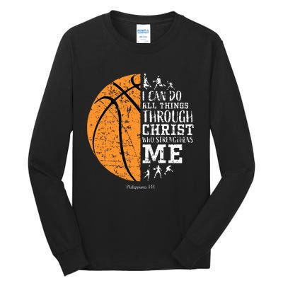 Christian Basketball Religious Gifts Tall Long Sleeve T-Shirt