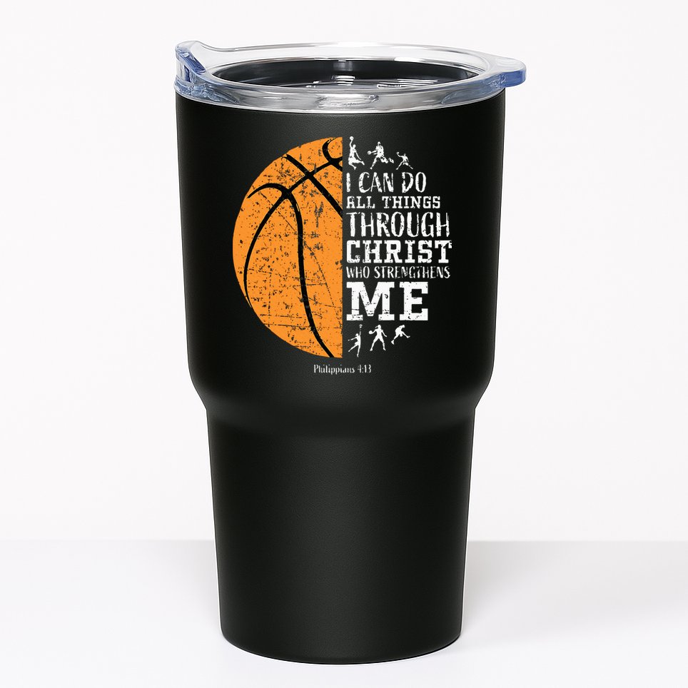 Christian Basketball Religious Gifts Tumbler