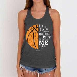 Christian Basketball Religious Gifts Women's Knotted Racerback Tank