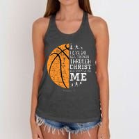 Christian Basketball Religious Gifts Women's Knotted Racerback Tank