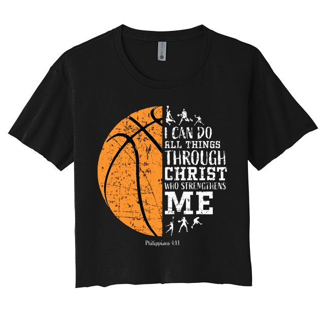 Christian Basketball Religious Gifts Crop Top