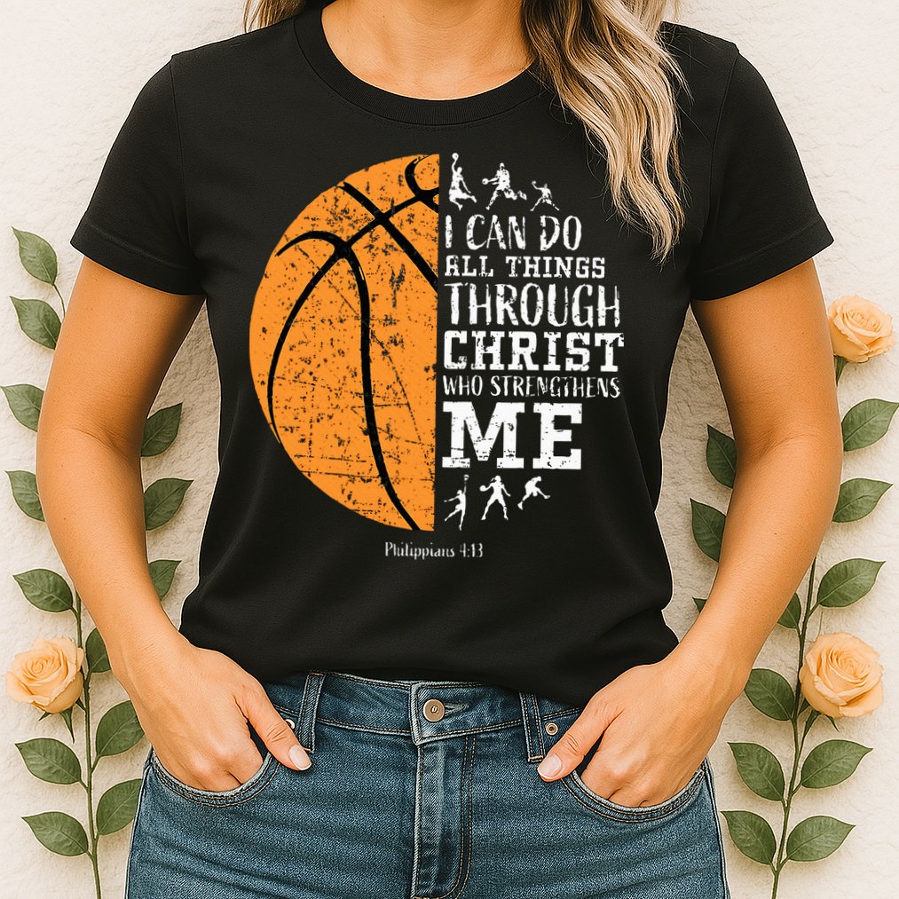 Christian Basketball Religious Gifts Womens T-Shirt