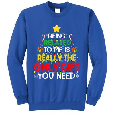 Christmas Being Related To Me Funny Family Pajamas Xmas Gift Sweatshirt