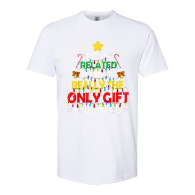 Christmas Being Related To Me Funny Family Pajamas Xmas Gift Softstyle CVC T-Shirt