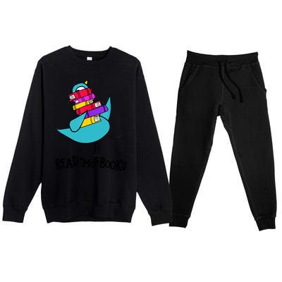 Cute Bird Read More Book Reading Day Reading Lover Book Lover Read Across Americ Premium Crewneck Sweatsuit Set