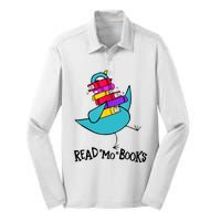 Cute Bird Read More Book Reading Day Reading Lover Book Lover Read Across Americ Silk Touch Performance Long Sleeve Polo