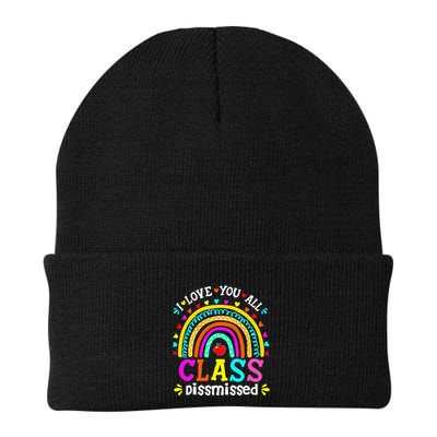 Cute Boho Rainbow Class Dismissed Last Day Of School Teacher Beanie