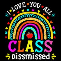 Cute Boho Rainbow Class Dismissed Last Day Of School Teacher Wool Snapback Cap