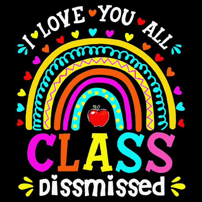 Cute Boho Rainbow Class Dismissed Last Day Of School Teacher Wool Snapback Cap