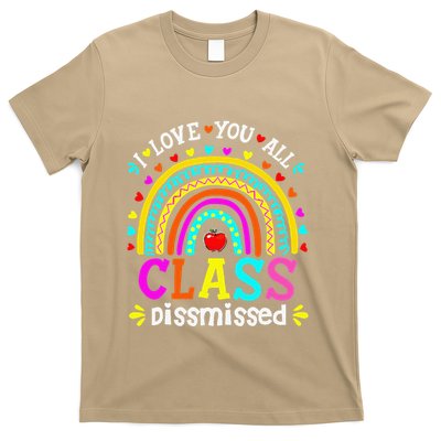 Cute Boho Rainbow Class Dismissed Last Day Of School Teacher T-Shirt