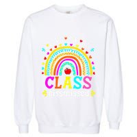 Cute Boho Rainbow Class Dismissed Last Day Of School Teacher Garment-Dyed Sweatshirt