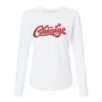 Chicago Baseball Retro Sport Lover Womens Cotton Relaxed Long Sleeve T-Shirt