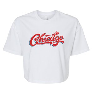 Chicago Baseball Retro Sport Lover Bella+Canvas Jersey Crop Tee