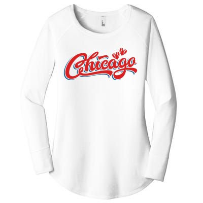 Chicago Baseball Retro Sport Lover Women's Perfect Tri Tunic Long Sleeve Shirt