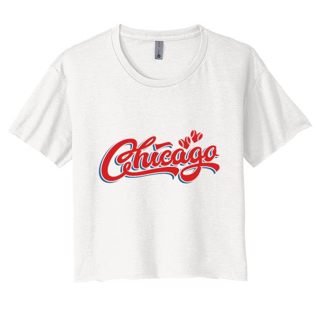Chicago Baseball Retro Sport Lover Crop Top