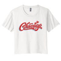 Chicago Baseball Retro Sport Lover Women's Crop Top Tee