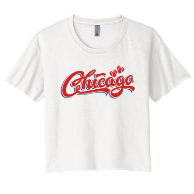 Chicago Baseball Retro Sport Lover Women's Crop Top Tee