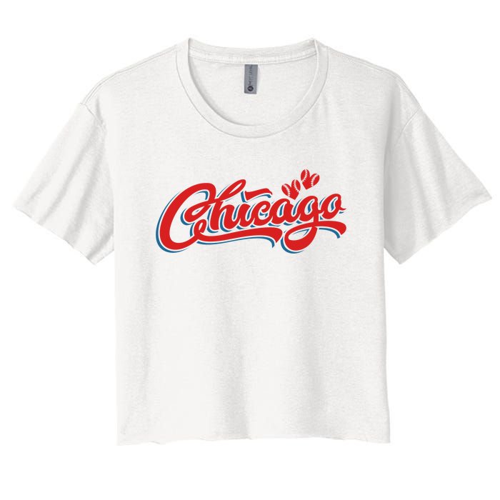 Chicago Baseball Retro Sport Lover Women's Crop Top Tee