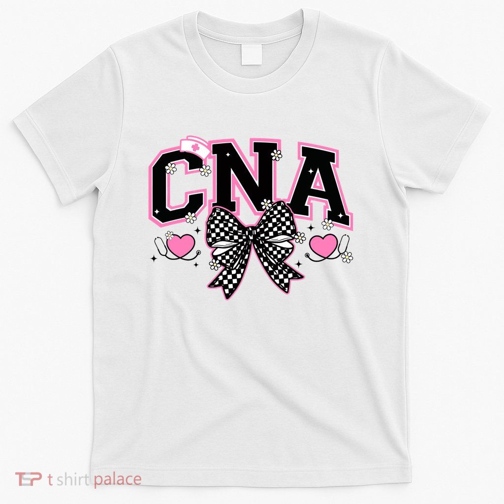 CNA Bow Retro Certified Nursing Assistant T-Shirt