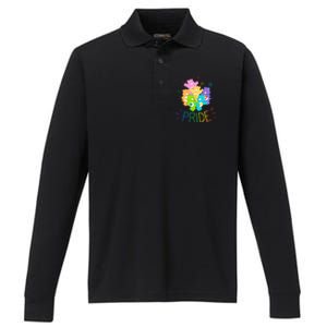 Care Bears Rainbow Pride and Doodles Performance Long Sleeve Polo