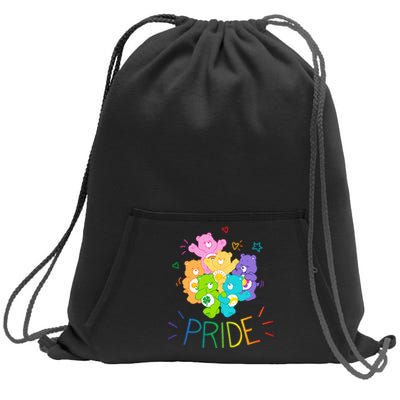 Care Bears Rainbow Pride and Doodles Sweatshirt Cinch Pack Bag