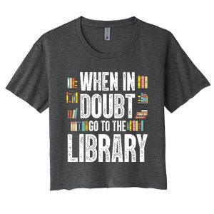 Cool Book Reader Men Women Library Themed Bookworm Librarian Women's Crop Top Tee