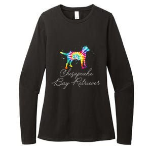 Chesapeake Bay Retriever Tie Dye Rainbow Dog Mom Lover Great Gift Womens CVC Long Sleeve Shirt