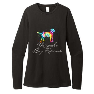 Chesapeake Bay Retriever Tie Dye Rainbow Dog Mom Lover Great Gift Womens CVC Long Sleeve Shirt