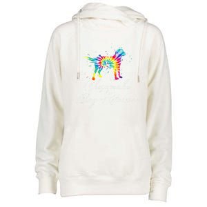 Chesapeake Bay Retriever Tie Dye Rainbow Dog Mom Lover Great Gift Womens Funnel Neck Pullover Hood