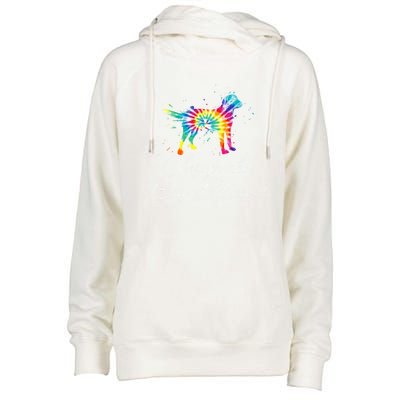 Chesapeake Bay Retriever Tie Dye Rainbow Dog Mom Lover Great Gift Womens Funnel Neck Pullover Hood