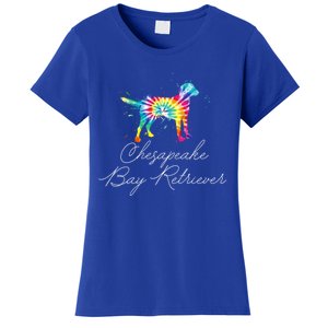 Chesapeake Bay Retriever Tie Dye Rainbow Dog Mom Lover Great Gift Women's T-Shirt