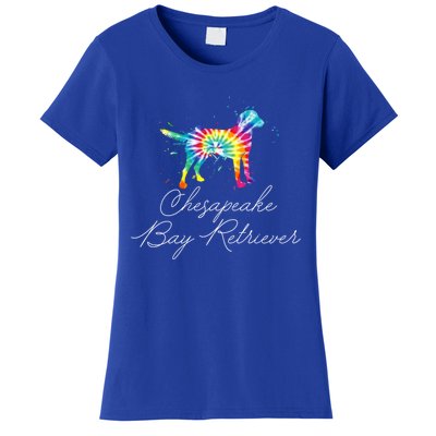 Chesapeake Bay Retriever Tie Dye Rainbow Dog Mom Lover Great Gift Women's T-Shirt