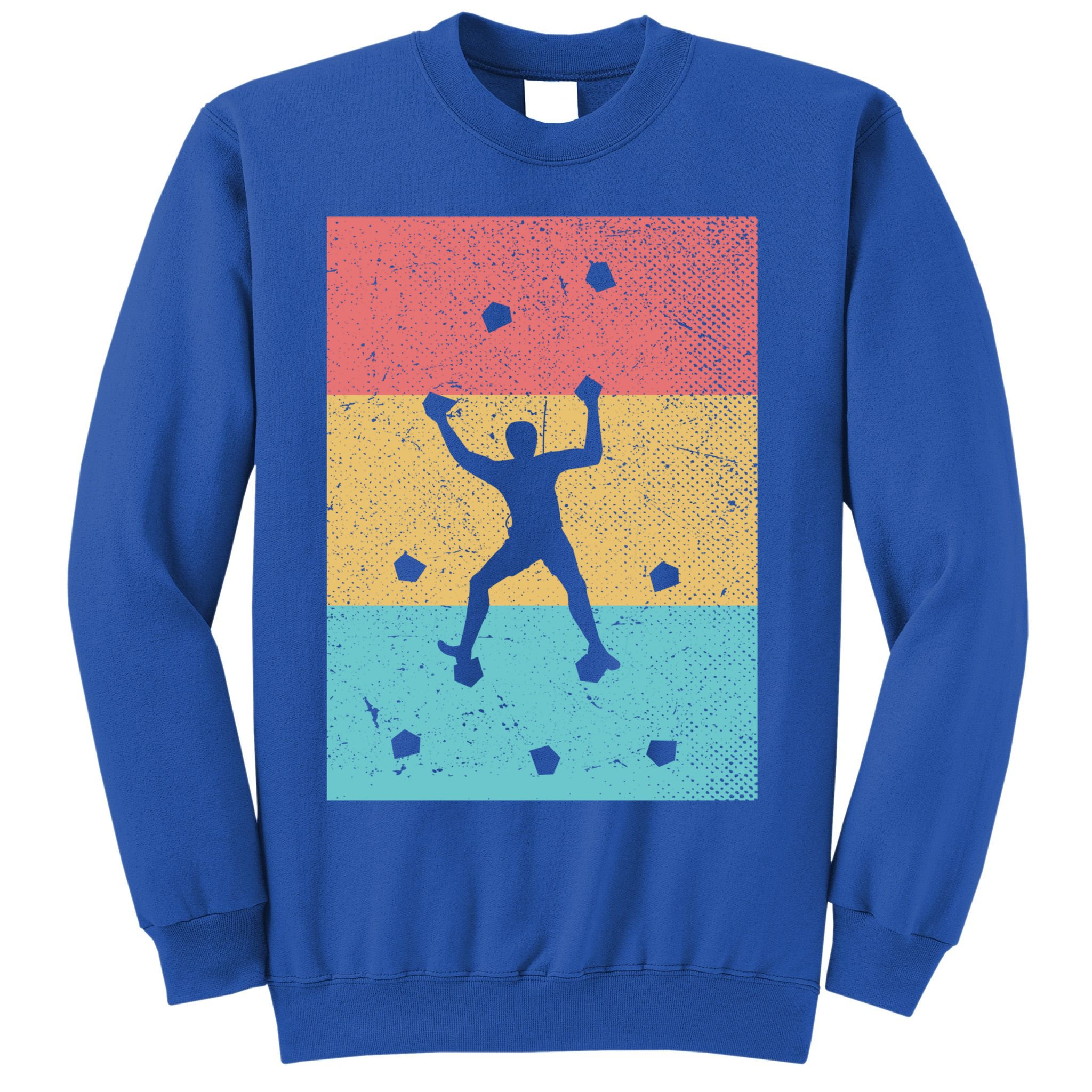 Climb Boulder Retro Wall Climber Sports Hobby Climbing Gift Sweatshirt