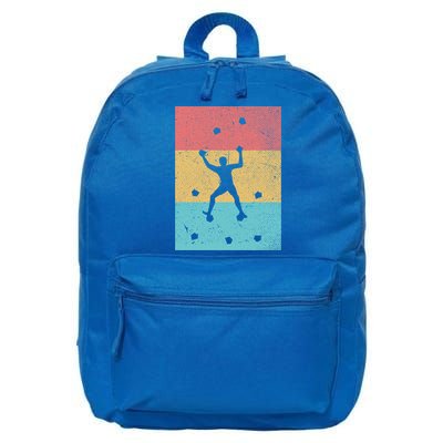 Climb Boulder Retro Wall Climber Sports Hobby Climbing Gift 16 in Basic Backpack