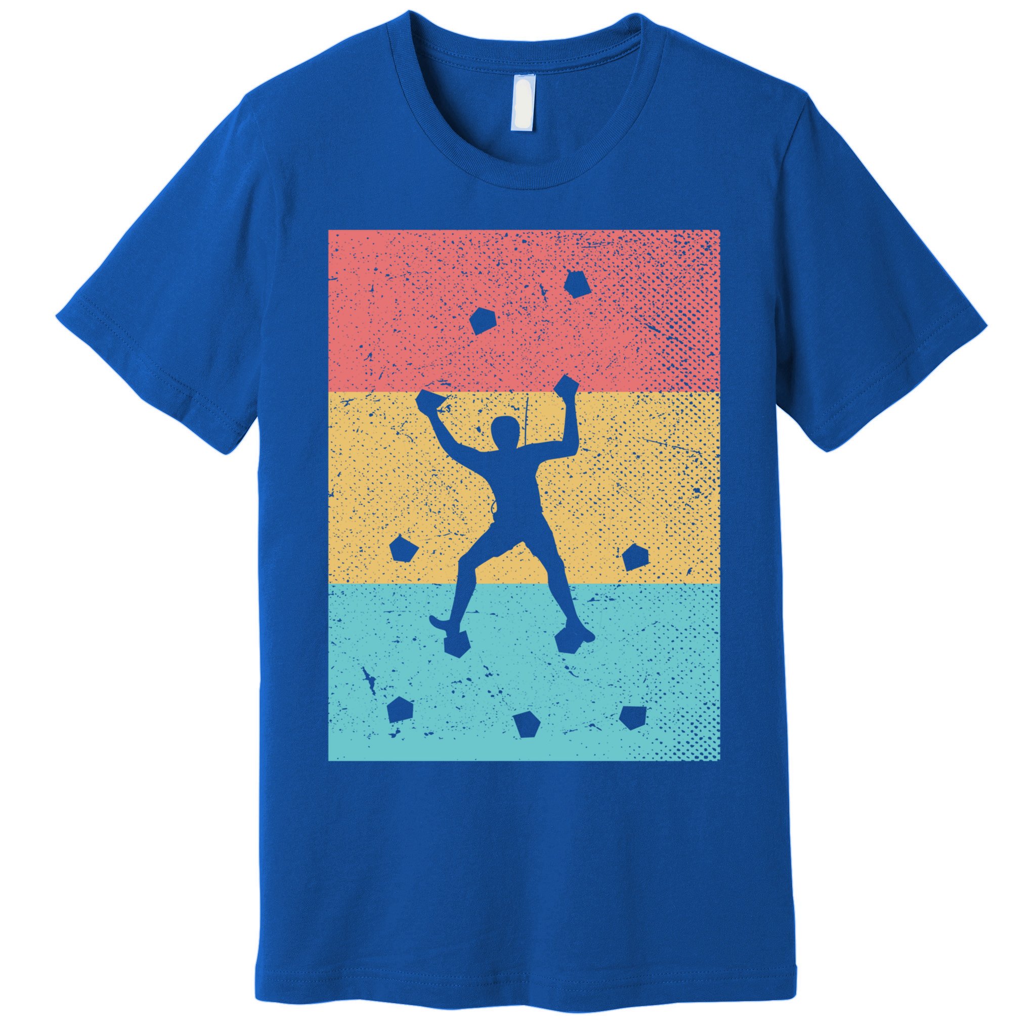 Climb Boulder Retro Wall Climber Sports Hobby Climbing Gift Premium T-Shirt