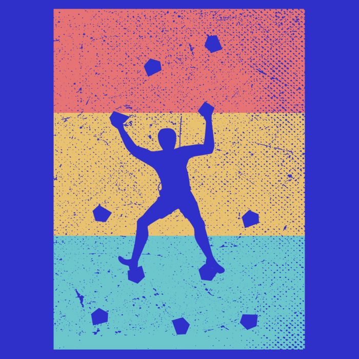 Climb Boulder Retro Wall Climber Sports Hobby Climbing Gift Premium T-Shirt