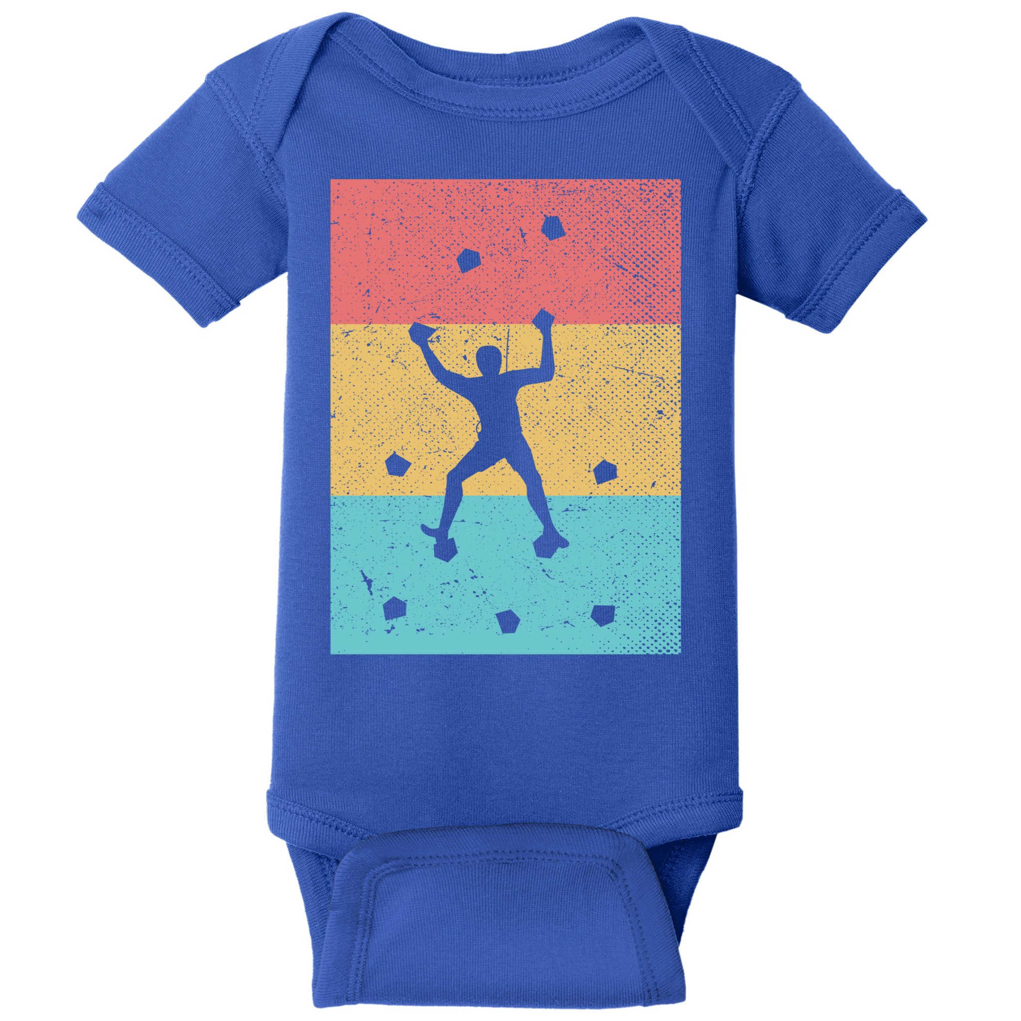 Climb Boulder Retro Wall Climber Sports Hobby Climbing Gift Baby Bodysuit