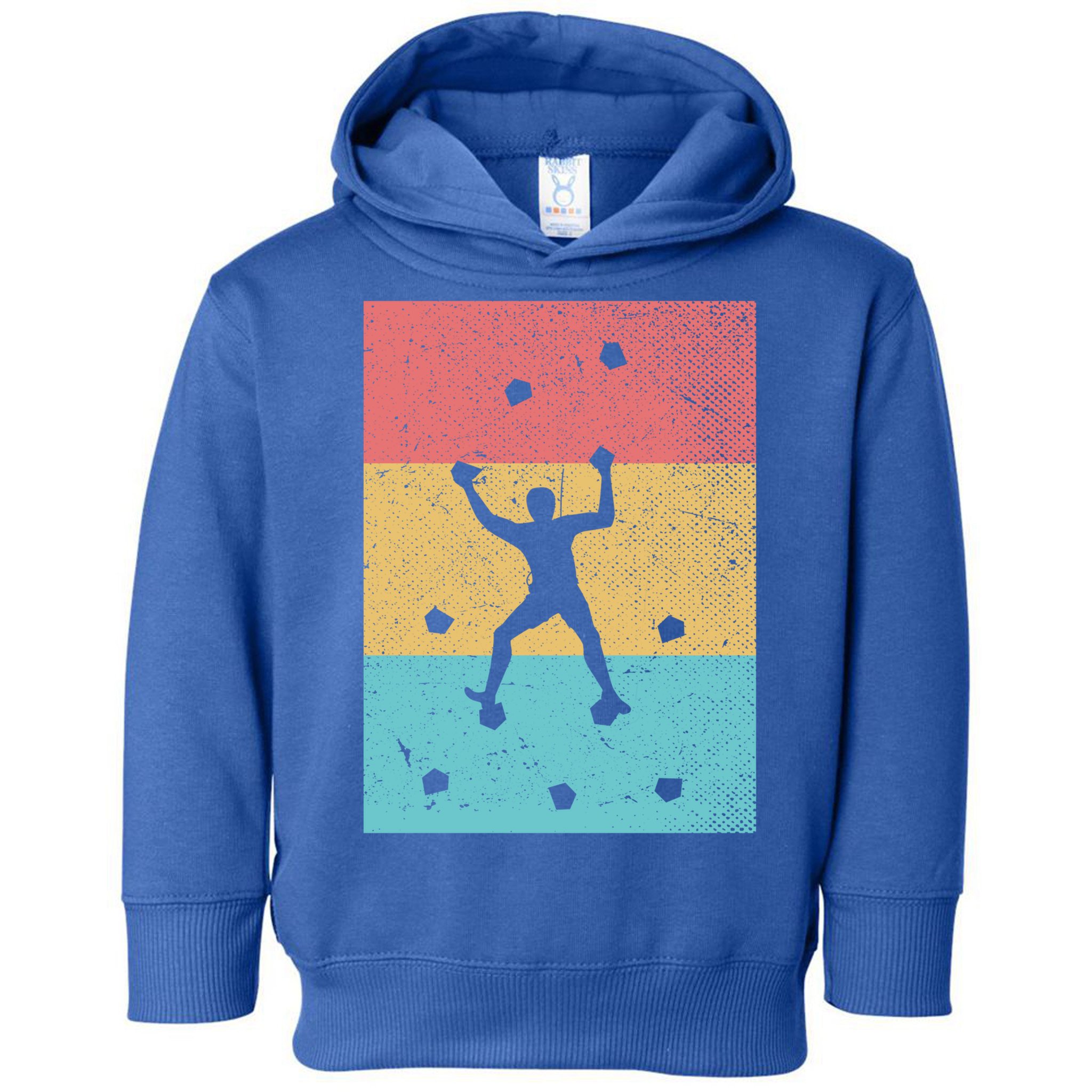 Climb Boulder Retro Wall Climber Sports Hobby Climbing Gift Toddler Hoodie