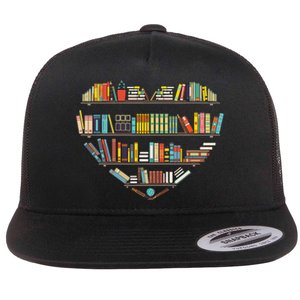 Cool Books Reading Book Lover Literacy Librarian Flat Bill Trucker Hat