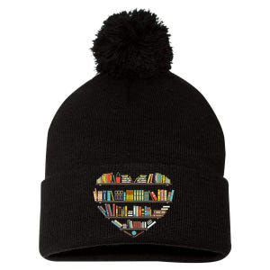 Cool Books Reading Book Lover Literacy Librarian Pom Pom 12in Knit Beanie