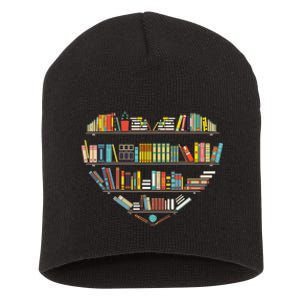 Cool Books Reading Book Lover Literacy Librarian Short Acrylic Beanie