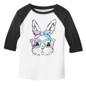 Cute Bunny Rabbit Face Tie Dye Glasses Girl Happy Easter Day Toddler Fine Jersey T-Shirt